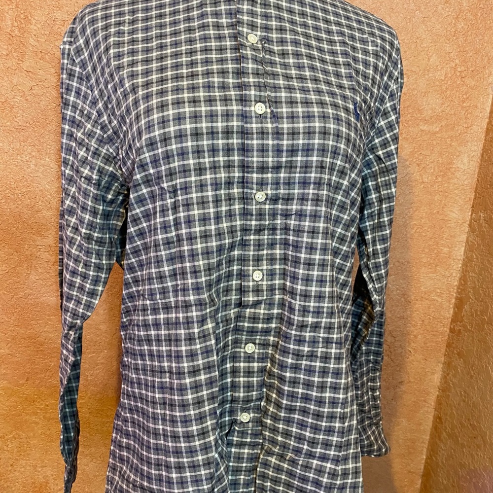 men’s grey polo long sleeve